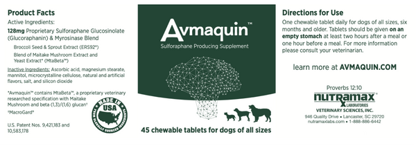 avmaquin chewable tablet bottle