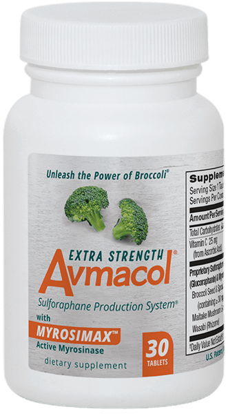 Sulforaphane Producing Supplement Avmacol Extra Strength 30 count bottle